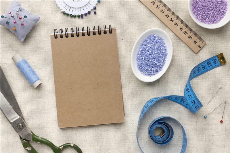 Outils de couture de l'atelier O fil des créations